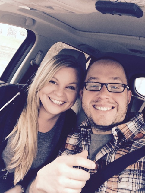 Lindsay Fischer shows joy after her FET procedure