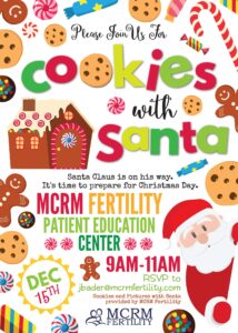 jenn_gingerbread_5x7 Cookies and pictures with Santa, provided by MCRM Fertility.