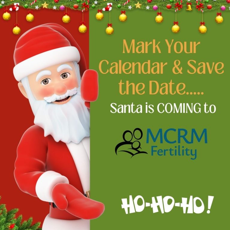 Mark the data announcement for pictures with santa 2024 at mcrm fertility